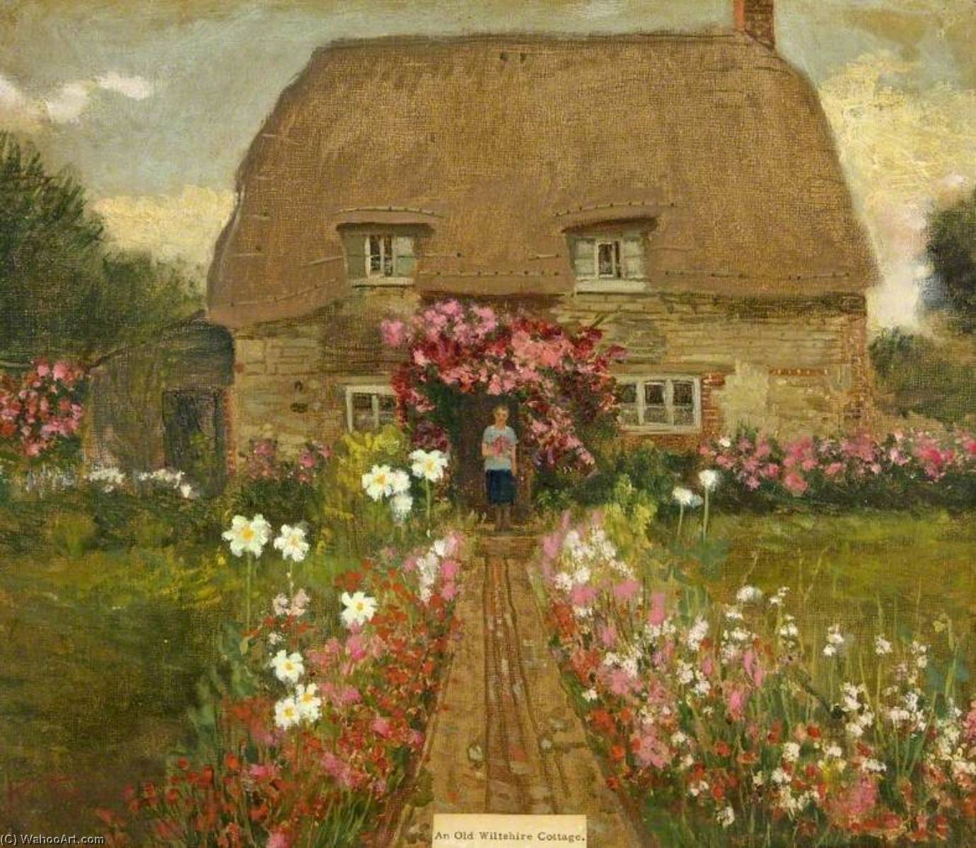 Wikioo.org - The Encyclopedia of Fine Arts - Painting, Artwork by Kate Allen Tryon - An Old Wiltshire Cottage