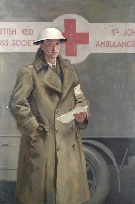 Wikioo.org - The Encyclopedia of Fine Arts - Painting, Artwork by Haydn Reynolds Mackey - A British Red Cross Society and Order of St John of Jerusalem Officer in France