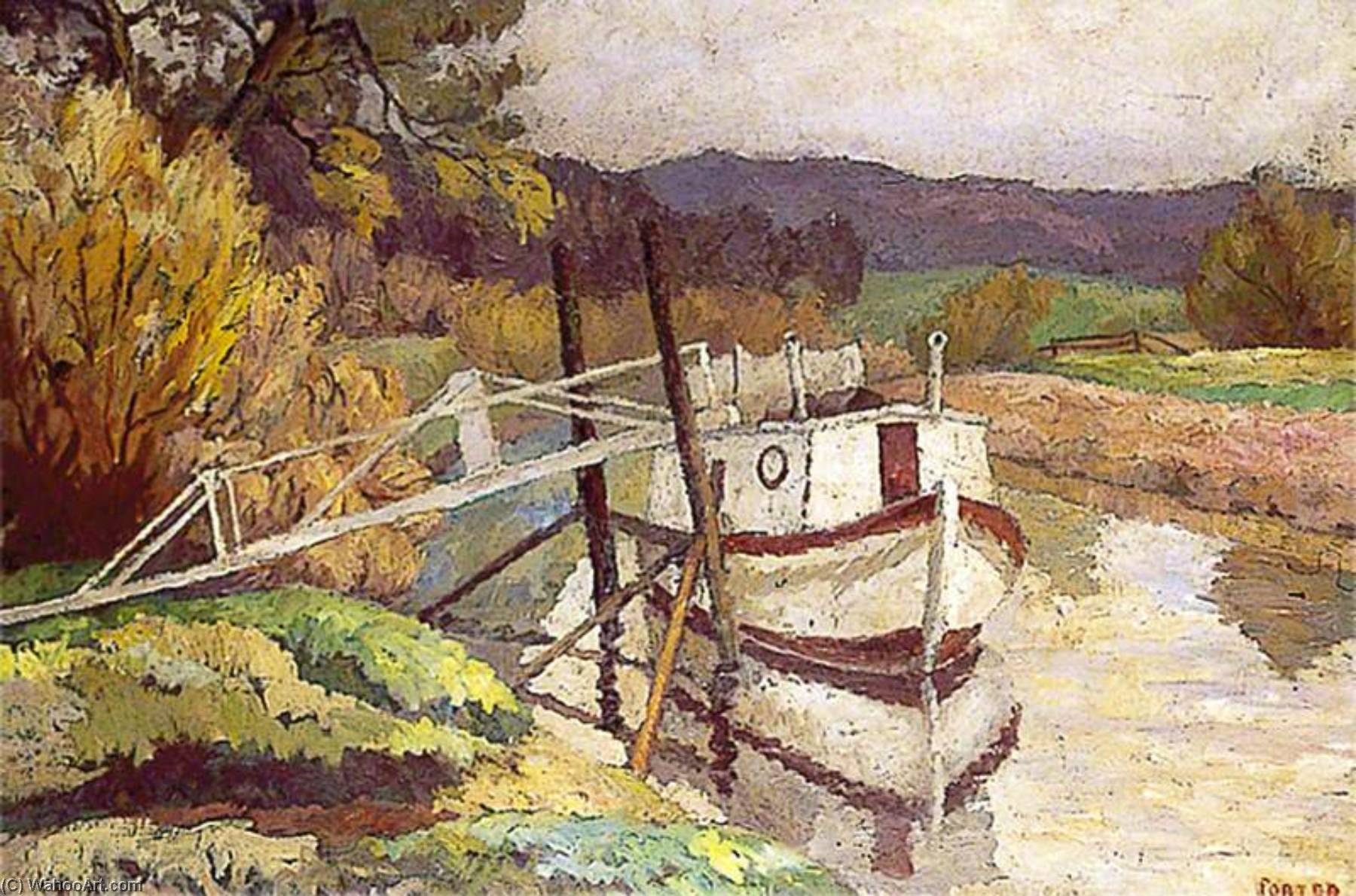 Wikioo.org - The Encyclopedia of Fine Arts - Painting, Artwork by Frederick James Porter - On the Arun, West Sussex