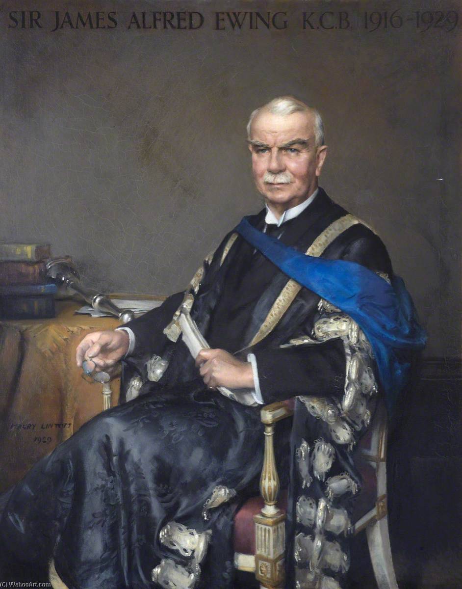 Wikioo.org - The Encyclopedia of Fine Arts - Painting, Artwork by Henry John Lintott - Sir James Alfred Ewing (1855–1935)