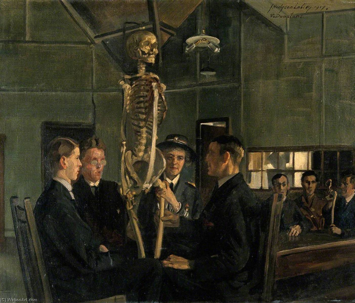 Wikioo.org - The Encyclopedia of Fine Arts - Painting, Artwork by John Hodgson Lobley - Anatomy Lessons at St Dunstan's