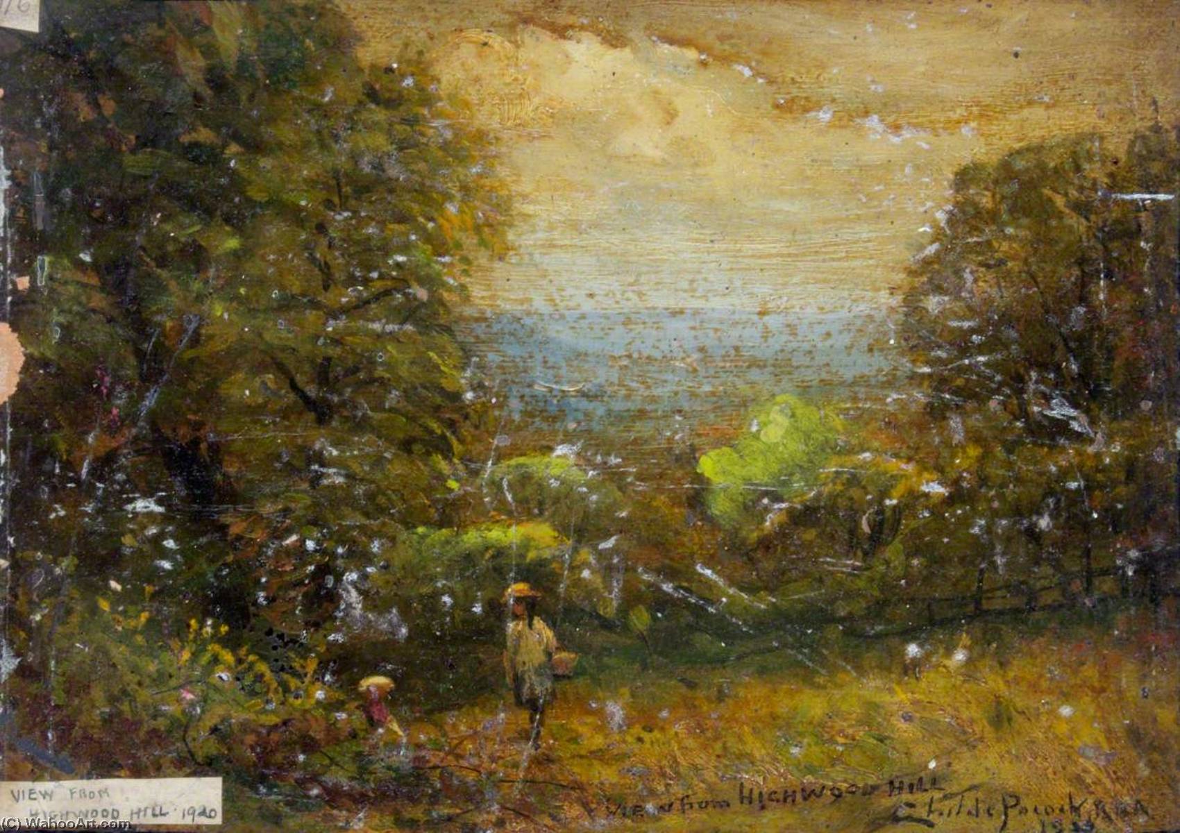 Wikioo.org - The Encyclopedia of Fine Arts - Painting, Artwork by Henry Childe Pocock - View from Highwood Hill, Mill Hill