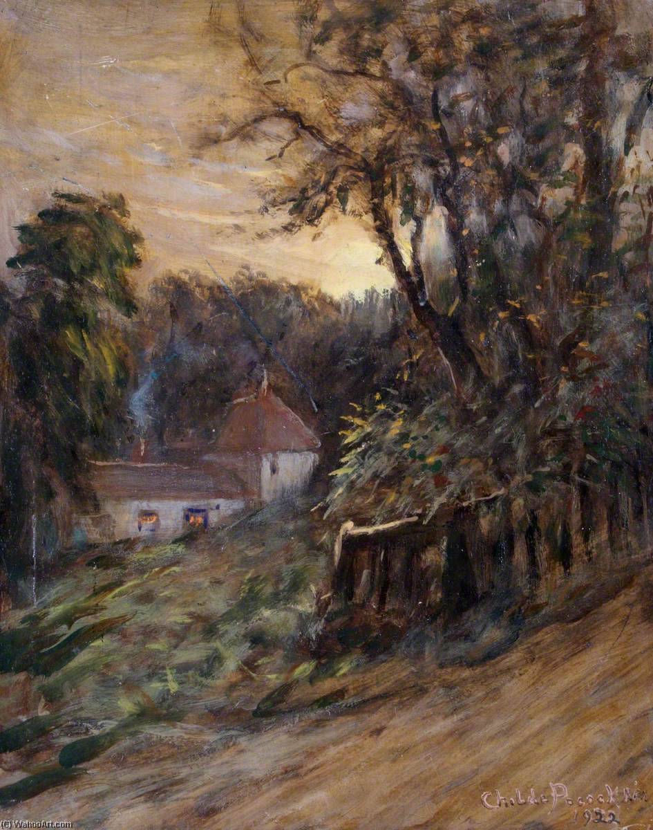 Wikioo.org - The Encyclopedia of Fine Arts - Painting, Artwork by Henry Childe Pocock - Eventide, Old Forge at Mill Hill