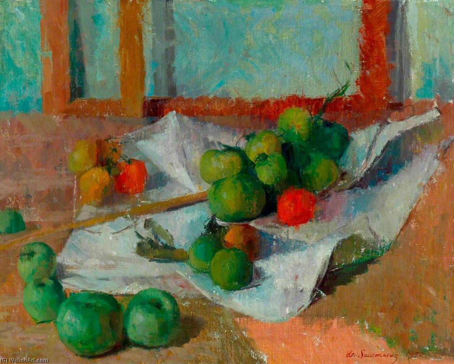 Wikioo.org - The Encyclopedia of Fine Arts - Painting, Artwork by Lionel Maurice De Sausmarez - Apples and Tomatoes