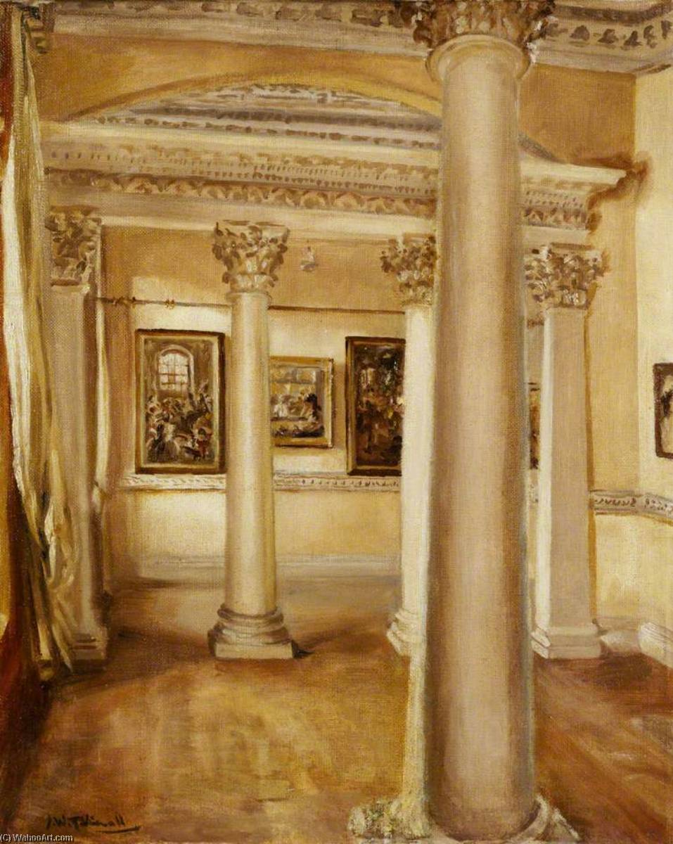 Wikioo.org - The Encyclopedia of Fine Arts - Painting, Artwork by Joseph William Topham Vinall - Pillar Drawing Room (link building, piano nobile)