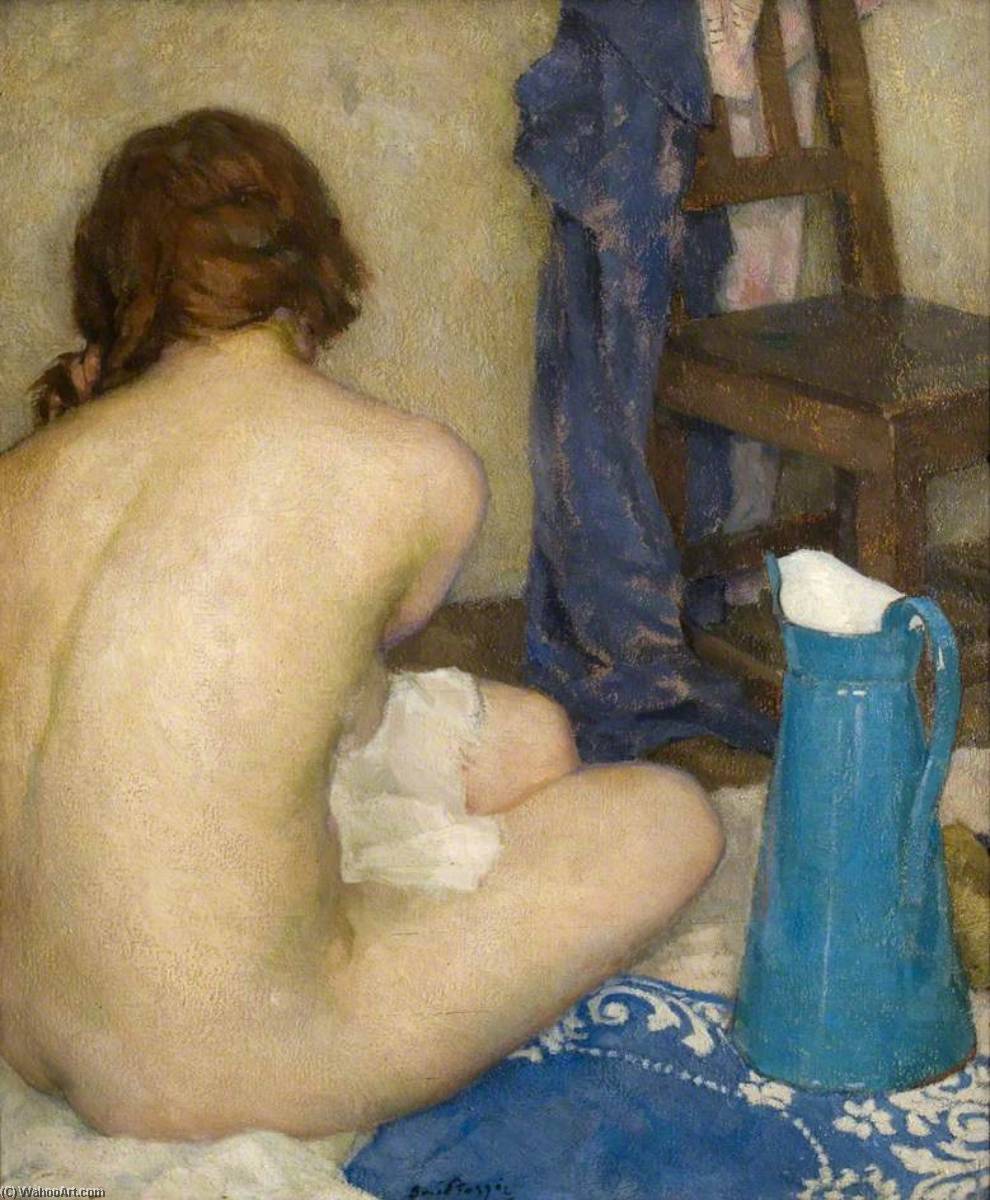 Wikioo.org - The Encyclopedia of Fine Arts - Painting, Artwork by David Simpson Foggie - The Blue Jug