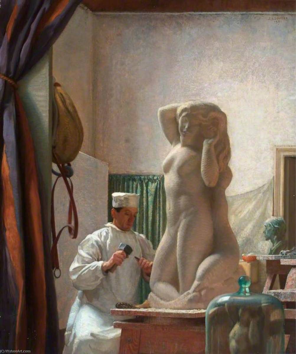 Wikioo.org - The Encyclopedia of Fine Arts - Painting, Artwork by John Bulloch Souter - Goddess in Portland