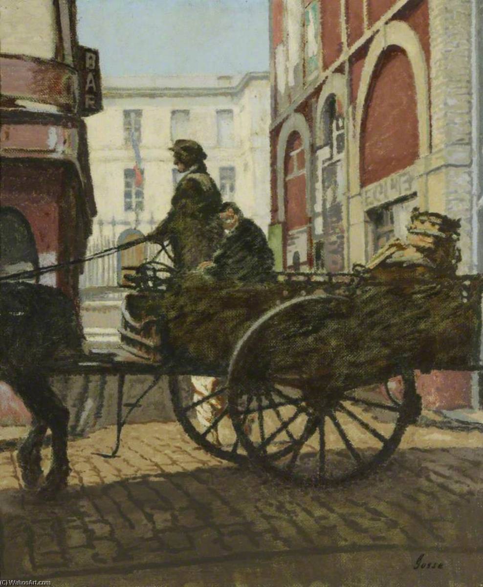Wikioo.org - The Encyclopedia of Fine Arts - Painting, Artwork by Laura Sylvia Gosse - Homeward Bound, la rue St Remi, Dieppe, France