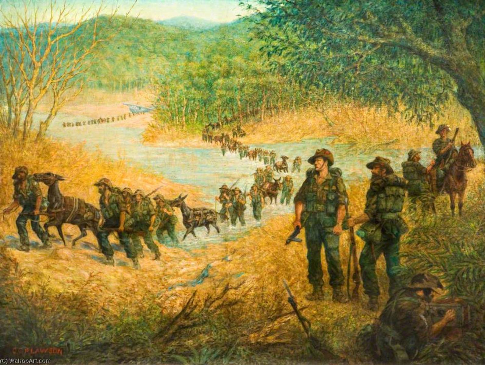 Wikioo.org - The Encyclopedia of Fine Arts - Painting, Artwork by Cecil Constant Philip Lawson - 1st South Staffords on the March in Burma, 1944