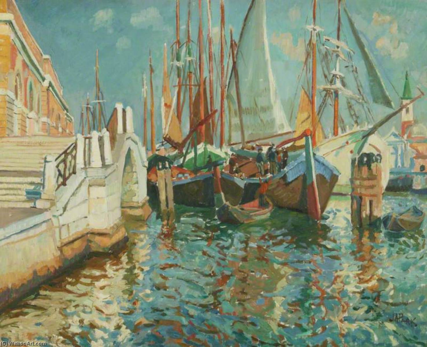Wikioo.org - The Encyclopedia of Fine Arts - Painting, Artwork by John Anthony Park - Shipping, Venice