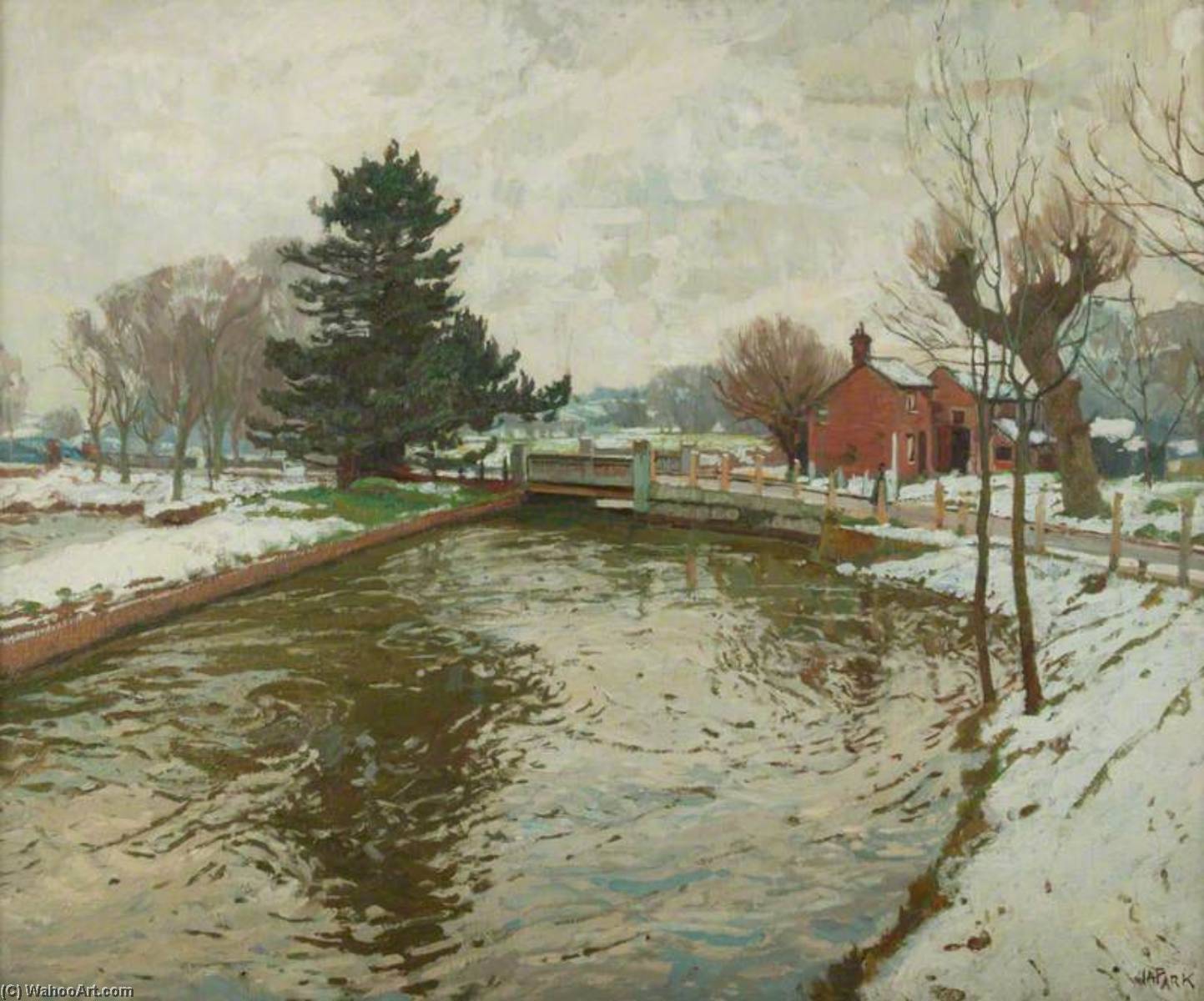 Wikioo.org - The Encyclopedia of Fine Arts - Painting, Artwork by John Anthony Park - Snowfalls in Essex