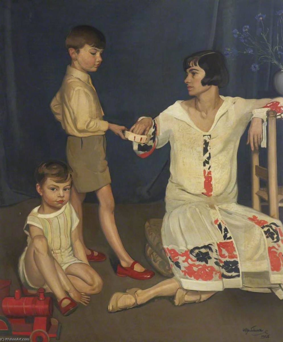 Wikioo.org - The Encyclopedia of Fine Arts - Painting, Artwork by William Oliphant Hutchison - Family Group