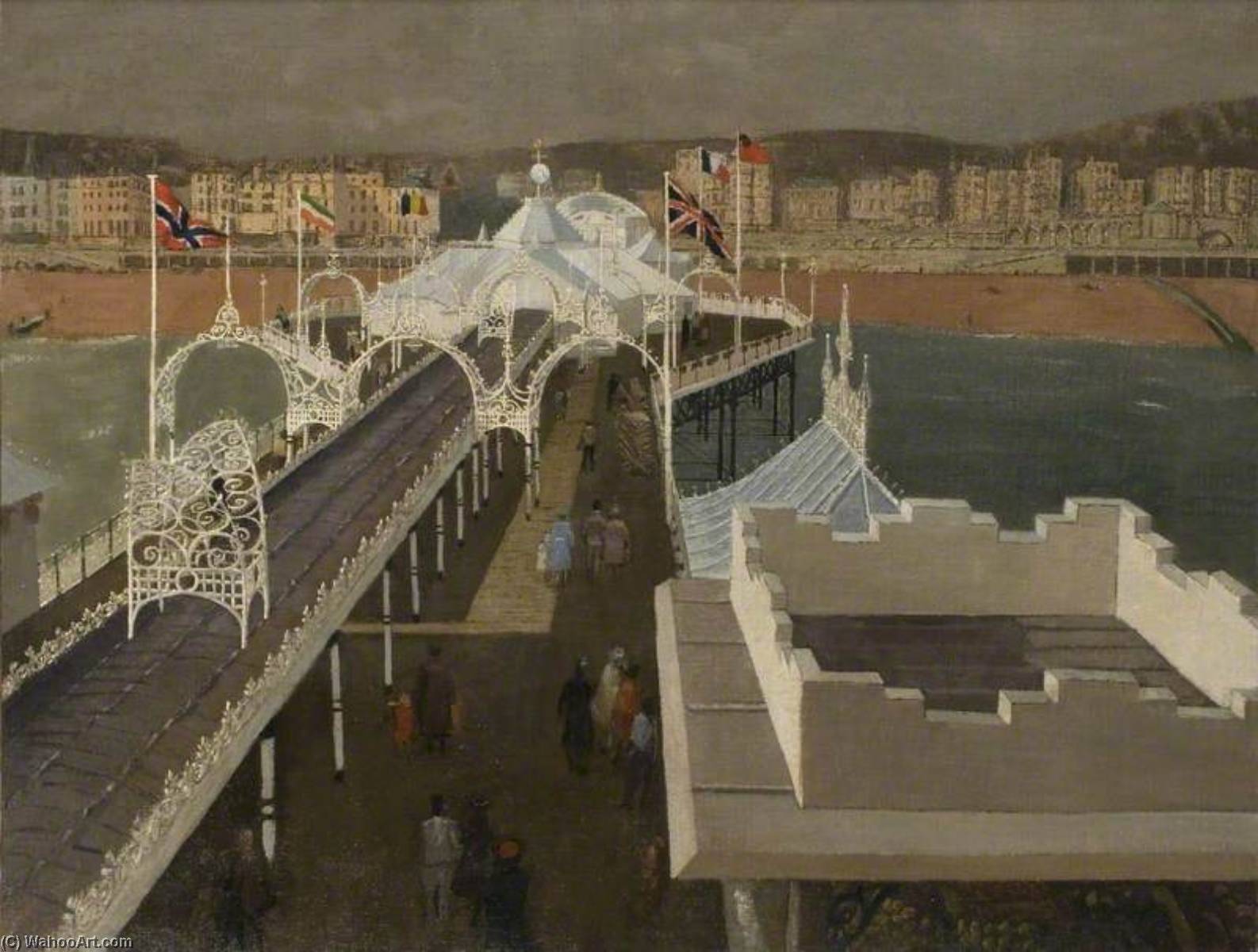 Wikioo.org - The Encyclopedia of Fine Arts - Painting, Artwork by John Arthur Malcolm Aldridge - Palace Pier, Brighton, East Sussex
