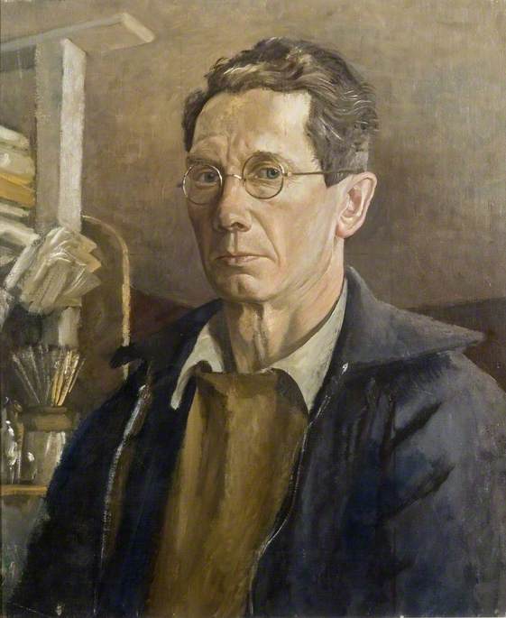 Wikioo.org - The Encyclopedia of Fine Arts - Painting, Artwork by John Arthur Malcolm Aldridge - Self Portrait in Oils