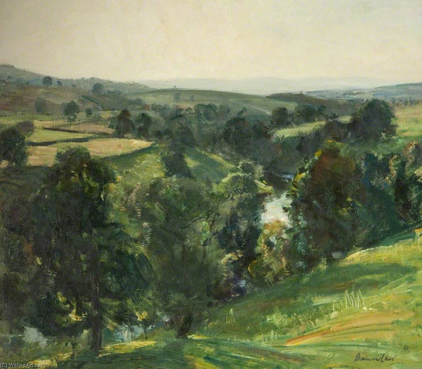 Wikioo.org - The Encyclopedia of Fine Arts - Painting, Artwork by Reginald Grange Brundrit - The Wooded Vale