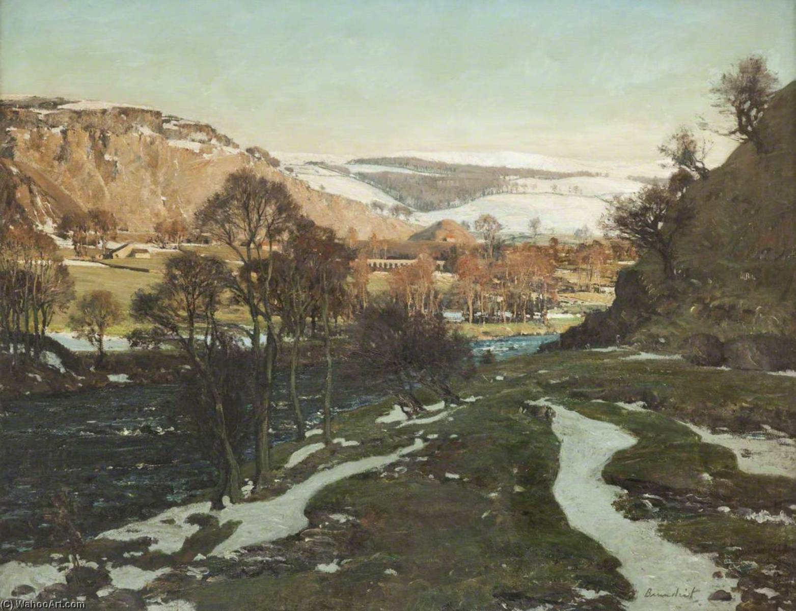 Wikioo.org - The Encyclopedia of Fine Arts - Painting, Artwork by Reginald Grange Brundrit - Ribblesdale