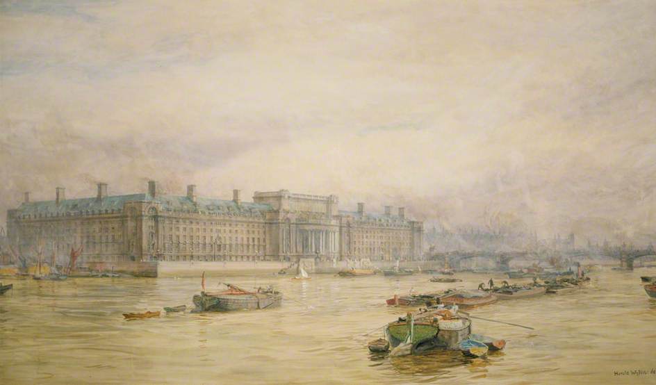 Wikioo.org - The Encyclopedia of Fine Arts - Painting, Artwork by Harold Wyllie - A Design for County Hall