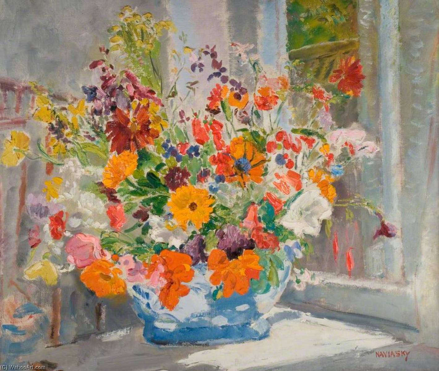 Wikioo.org - The Encyclopedia of Fine Arts - Painting, Artwork by Philip Naviasky - Flower Piece
