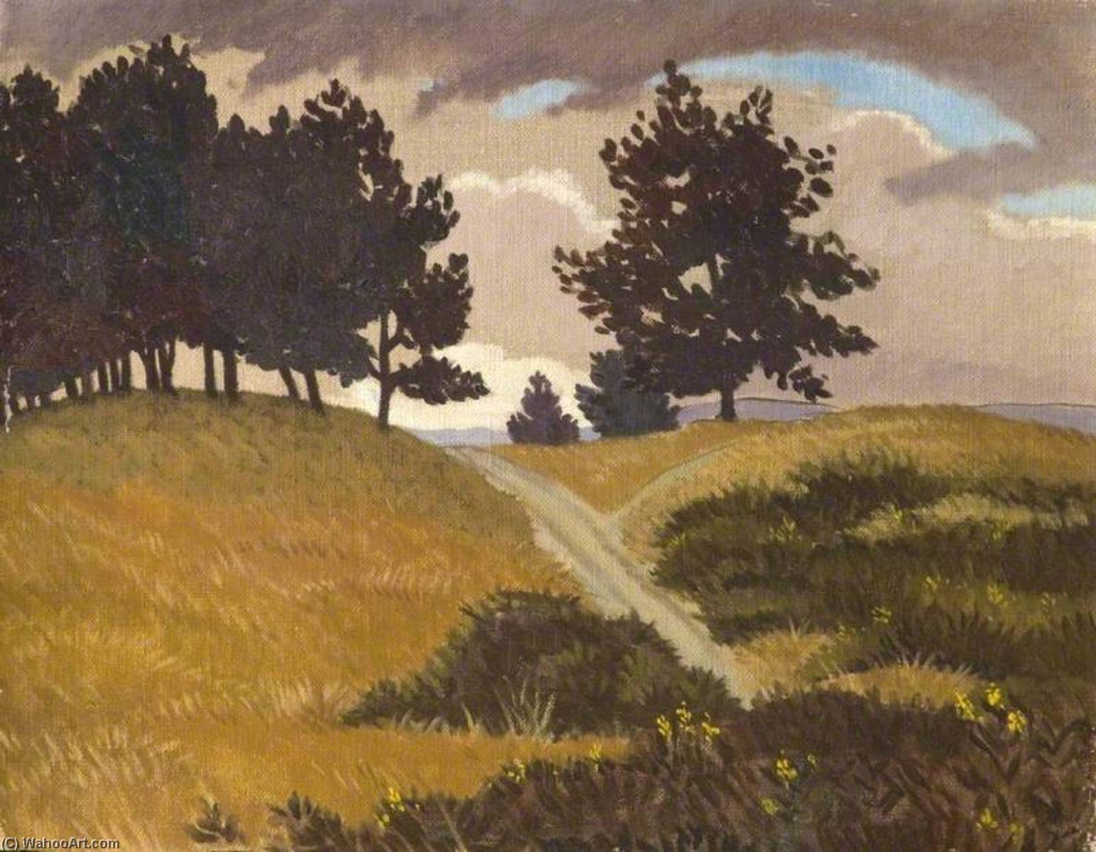 Wikioo.org - The Encyclopedia of Fine Arts - Painting, Artwork by Bertha Ridley Bell - Trees in a Landscape (verso)
