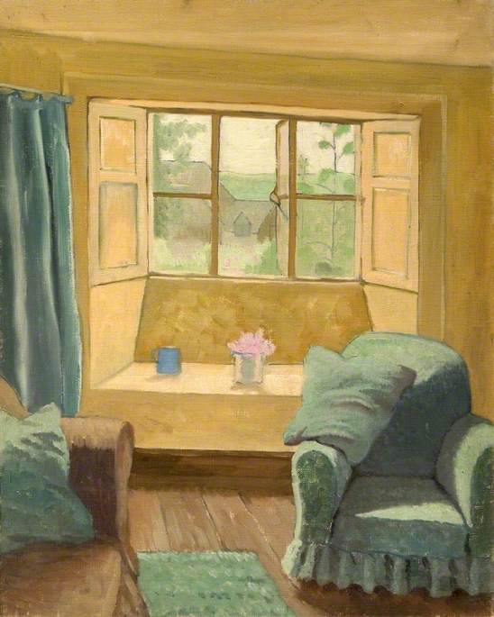 Wikioo.org - The Encyclopedia of Fine Arts - Painting, Artwork by Bertha Ridley Bell - Interior of a Cottage at Brockhampton, Gloucestershire
