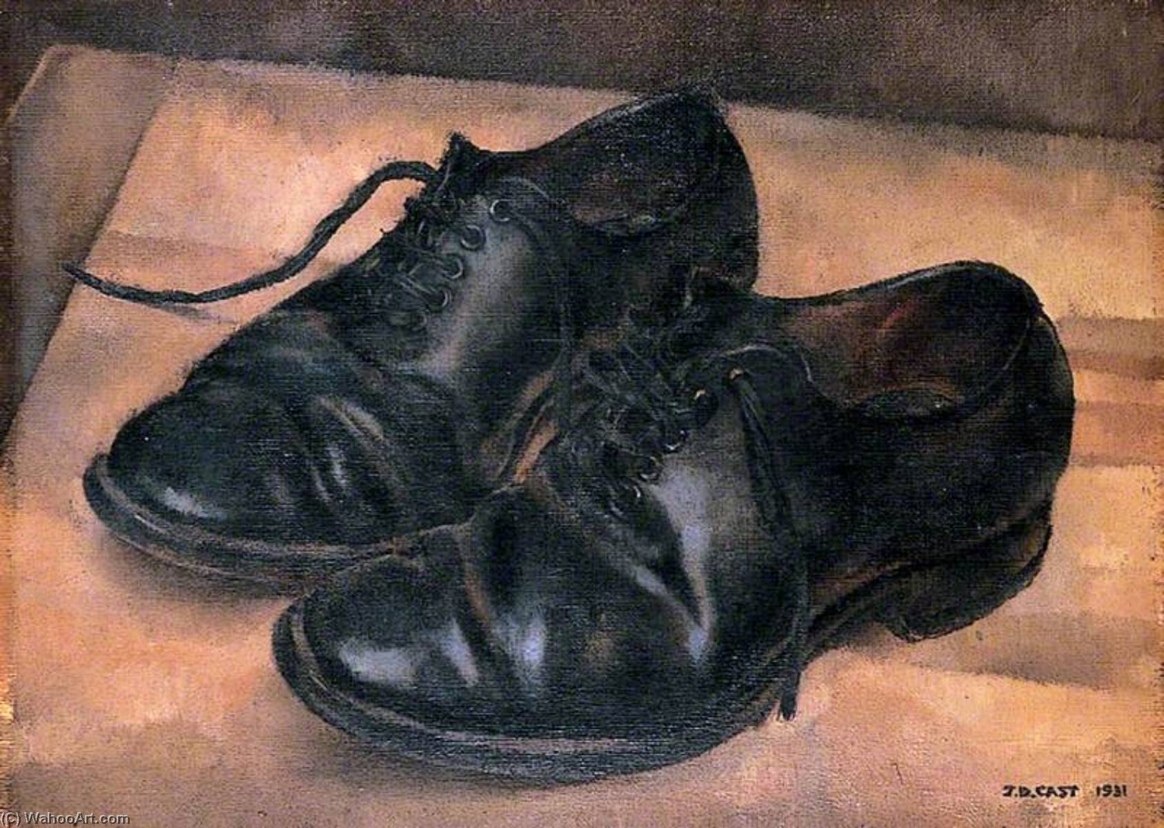 Wikioo.org - The Encyclopedia of Fine Arts - Painting, Artwork by Jesse Dale Cast - The Artist's Shoes