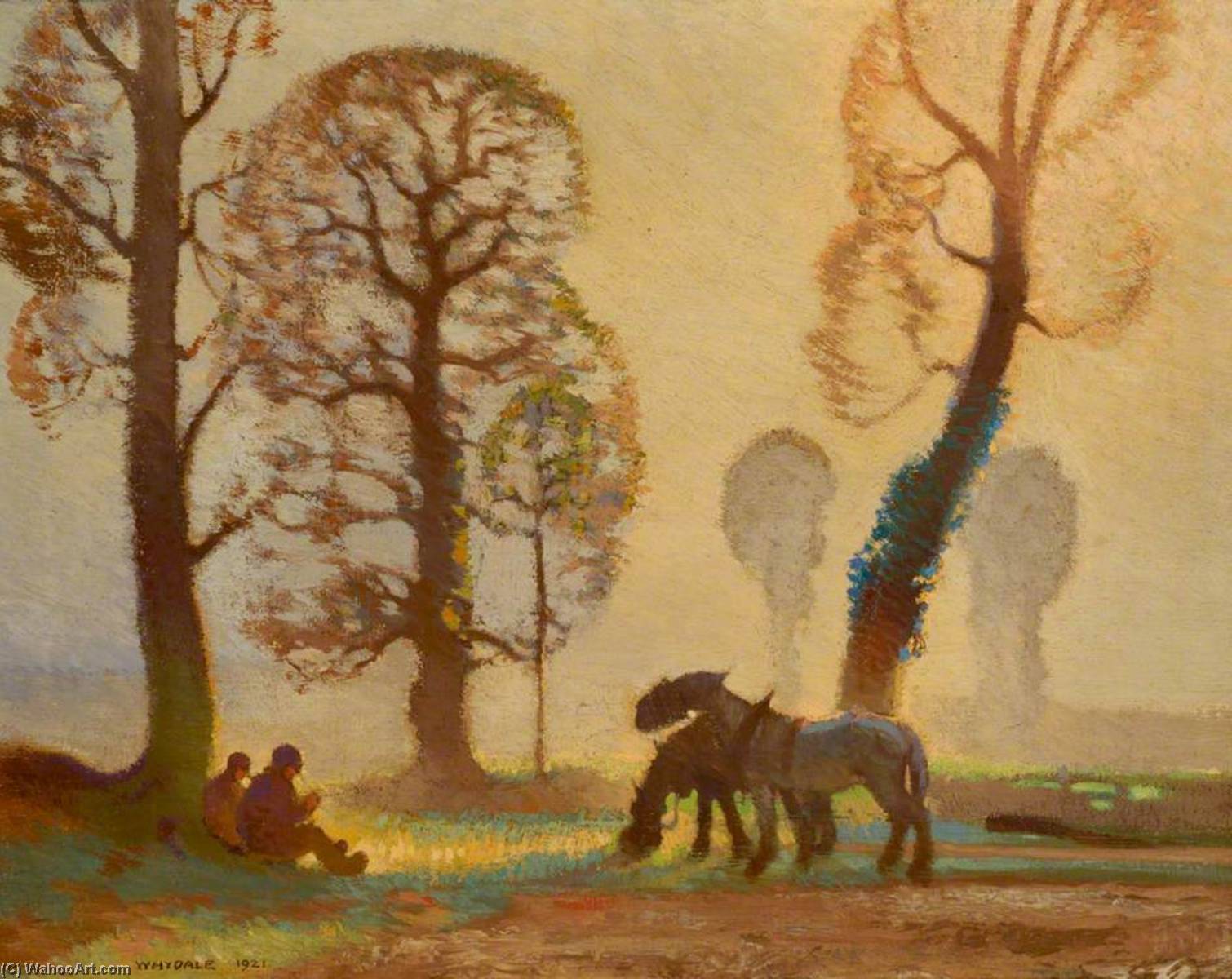 Wikioo.org - The Encyclopedia of Fine Arts - Painting, Artwork by Ernest Herbert Whydale - An October Morning