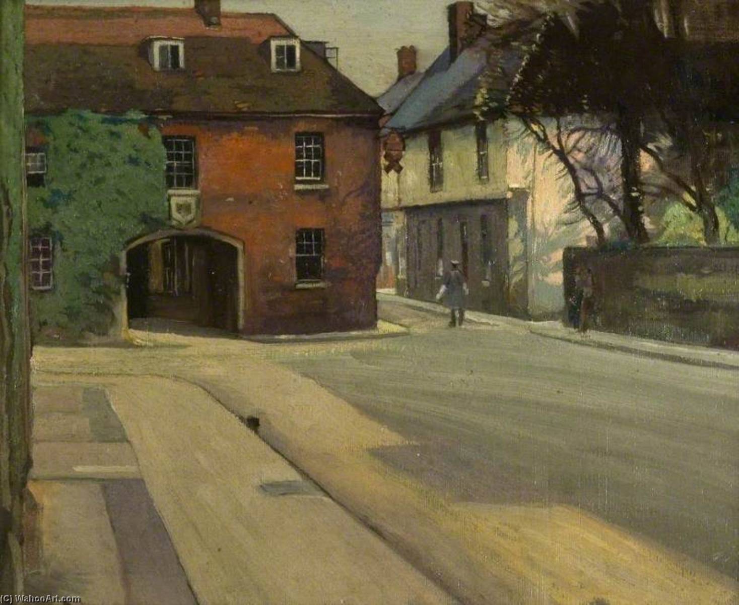 Wikioo.org - The Encyclopedia of Fine Arts - Painting, Artwork by Ernest Herbert Whydale - 'The Crown Inn', Royston