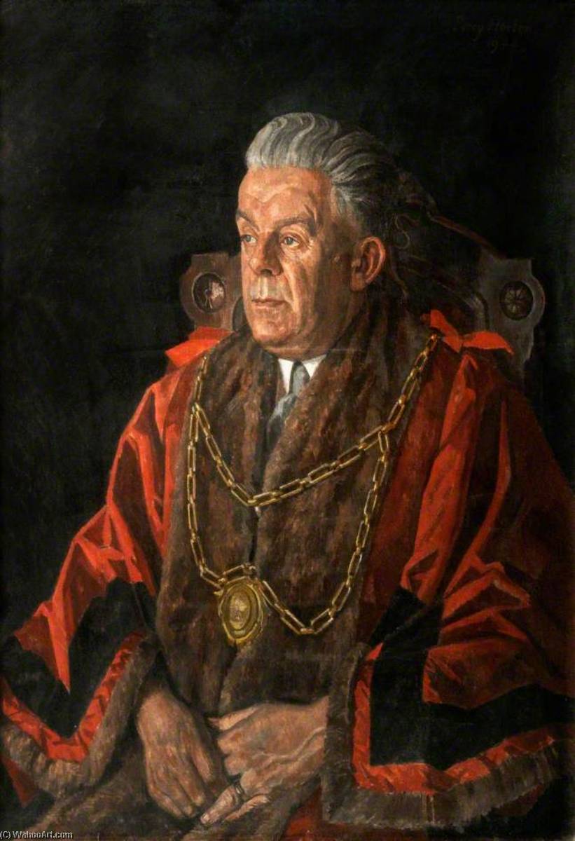 Wikioo.org - The Encyclopedia of Fine Arts - Painting, Artwork by Percy Frederick Horton - Sydney Robert Bell, Mayor of Andover (1939–1943)