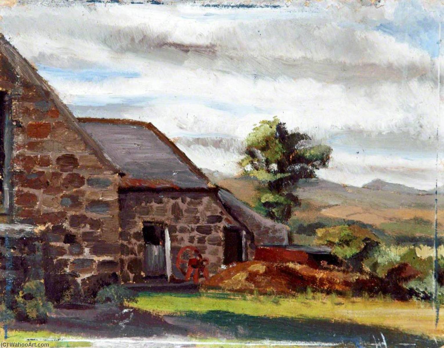 Wikioo.org - The Encyclopedia of Fine Arts - Painting, Artwork by Mavis Blackburn - Tanybwlch Farm, Bwlchtocyn