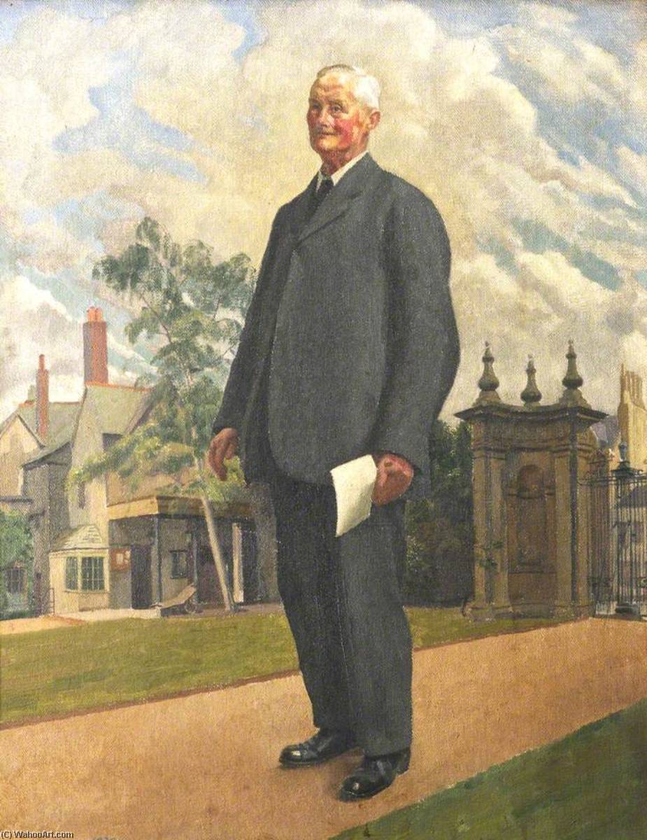 Wikioo.org - The Encyclopedia of Fine Arts - Painting, Artwork by Edward Irvine Halliday - Owen Gillam, Messenger at Trinity College (retired 1932)