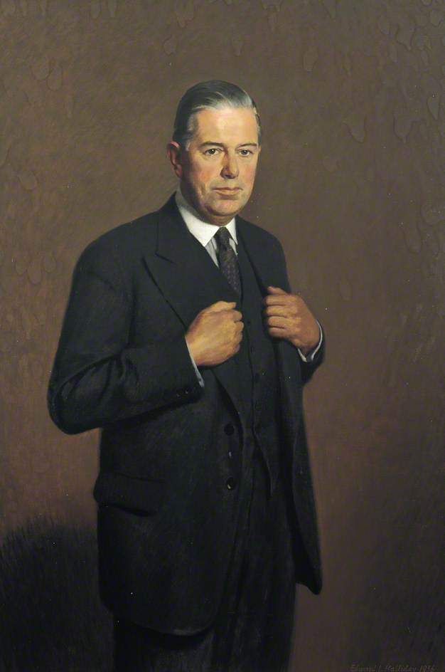 Wikioo.org - The Encyclopedia of Fine Arts - Painting, Artwork by Edward Irvine Halliday - Cameron Fromanteel Cobbold (1904–1987), Governor of the Bank of England (1949–1961)