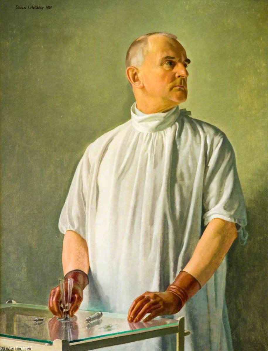 Wikioo.org - The Encyclopedia of Fine Arts - Painting, Artwork by Edward Irvine Halliday - Surgeon Edward Deanesly (1866–1948)