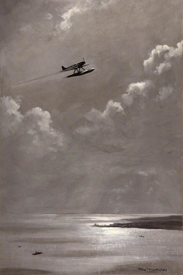 Wikioo.org - The Encyclopedia of Fine Arts - Painting, Artwork by Roy Anthony Nockolds - Seascape, Schneider Trophy Aircraft