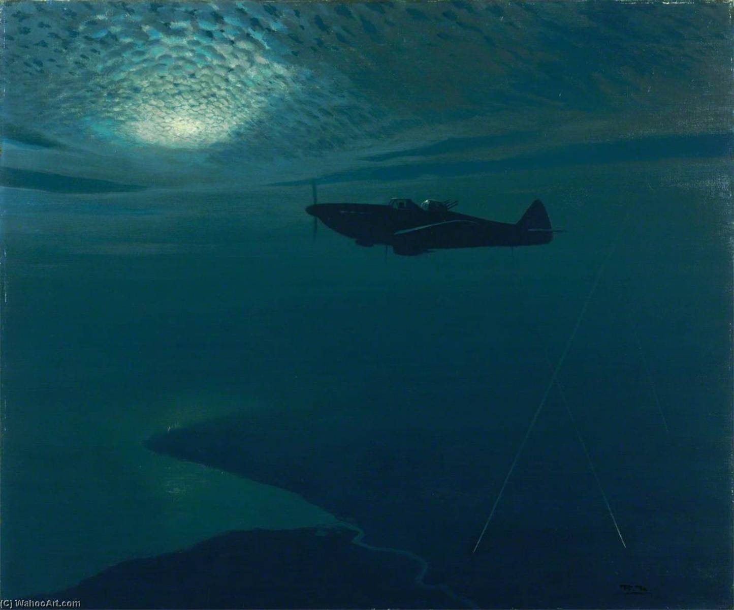 Wikioo.org - The Encyclopedia of Fine Arts - Painting, Artwork by Roy Anthony Nockolds - Stalking the Night Raider