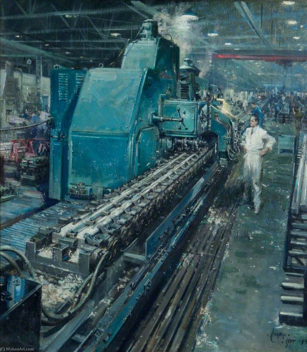 Wikioo.org - The Encyclopedia of Fine Arts - Painting, Artwork by Terence Tenison Cuneo - Implement of Victory Spar Mill