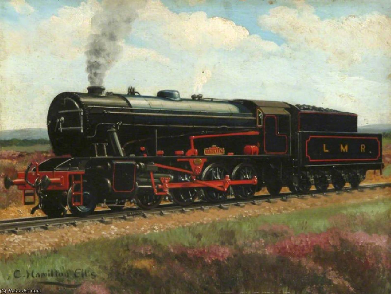 Wikioo.org - The Encyclopedia of Fine Arts - Painting, Artwork by Cuthbert Hamilton Ellis - McMullen Steam Engine