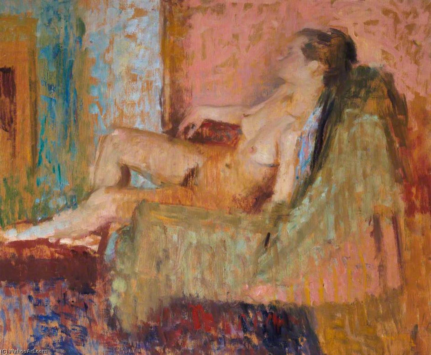 Wikioo.org – La Enciclopedia de las Bellas Artes - Pintura, Obras de arte de David Abercrombie Donaldson - el rosa habitación  joven  chica