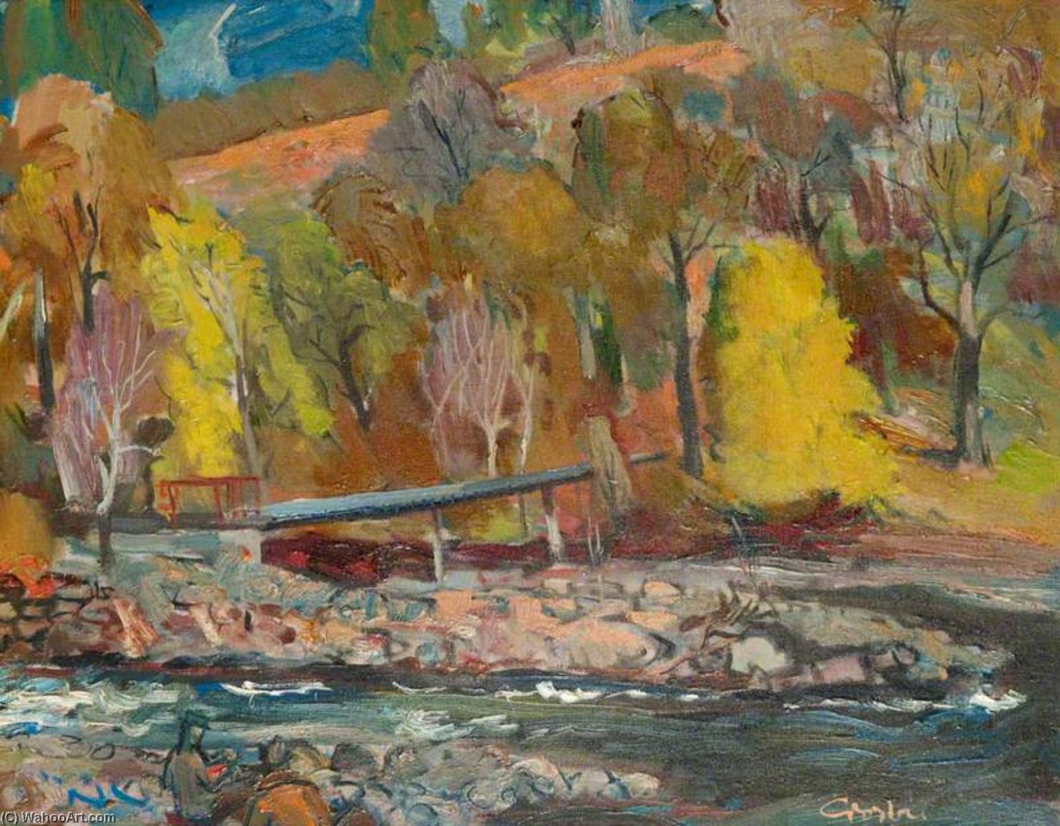 Wikioo.org - The Encyclopedia of Fine Arts - Painting, Artwork by William Crosbie - River Awe, near Pass of Brander