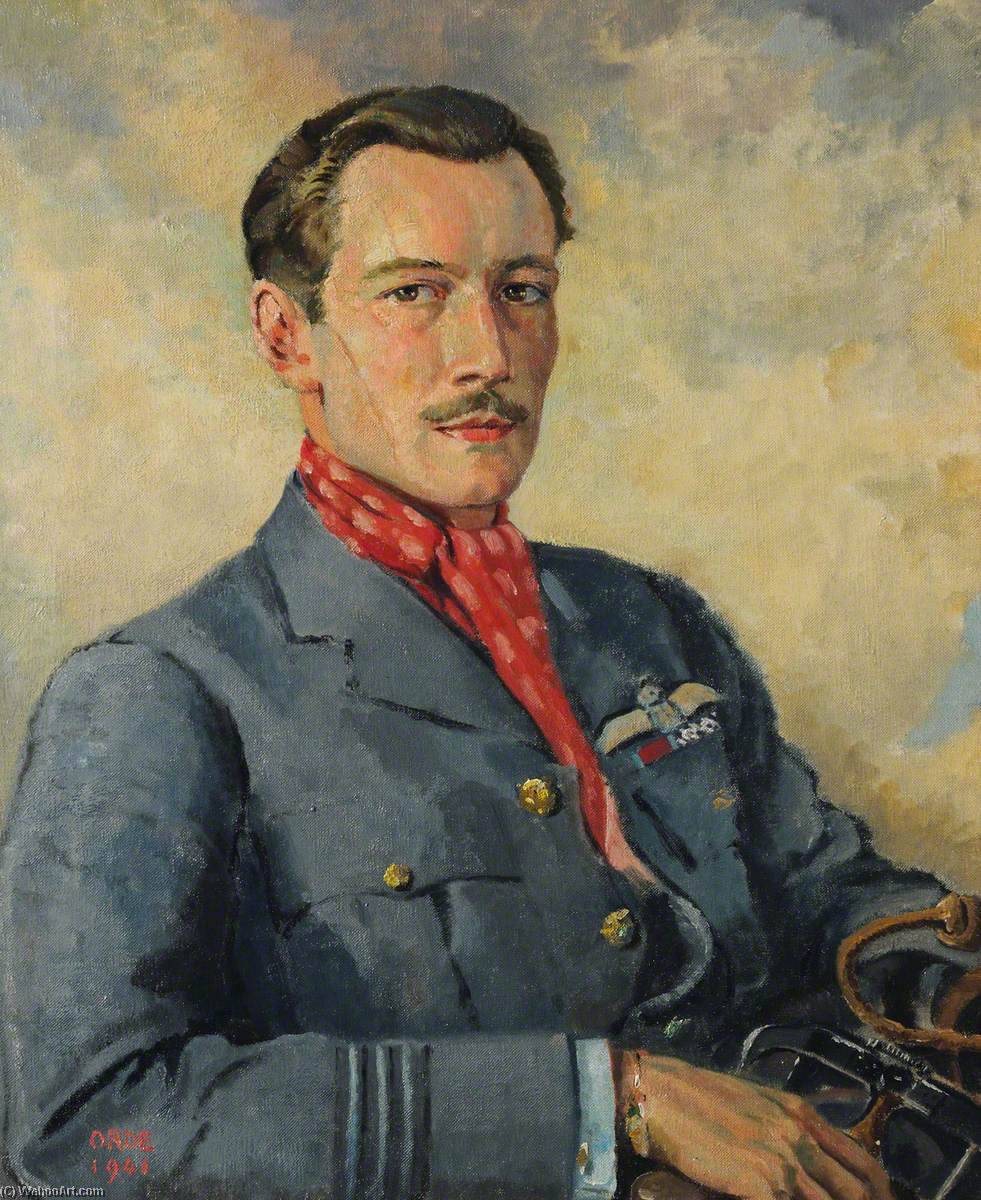 Wikioo.org - The Encyclopedia of Fine Arts - Painting, Artwork by Cuthbert Julian Orde - Wing Commander Robert Roland Stanford Tuck (1916–1987), DSO, DFC and Two Bars
