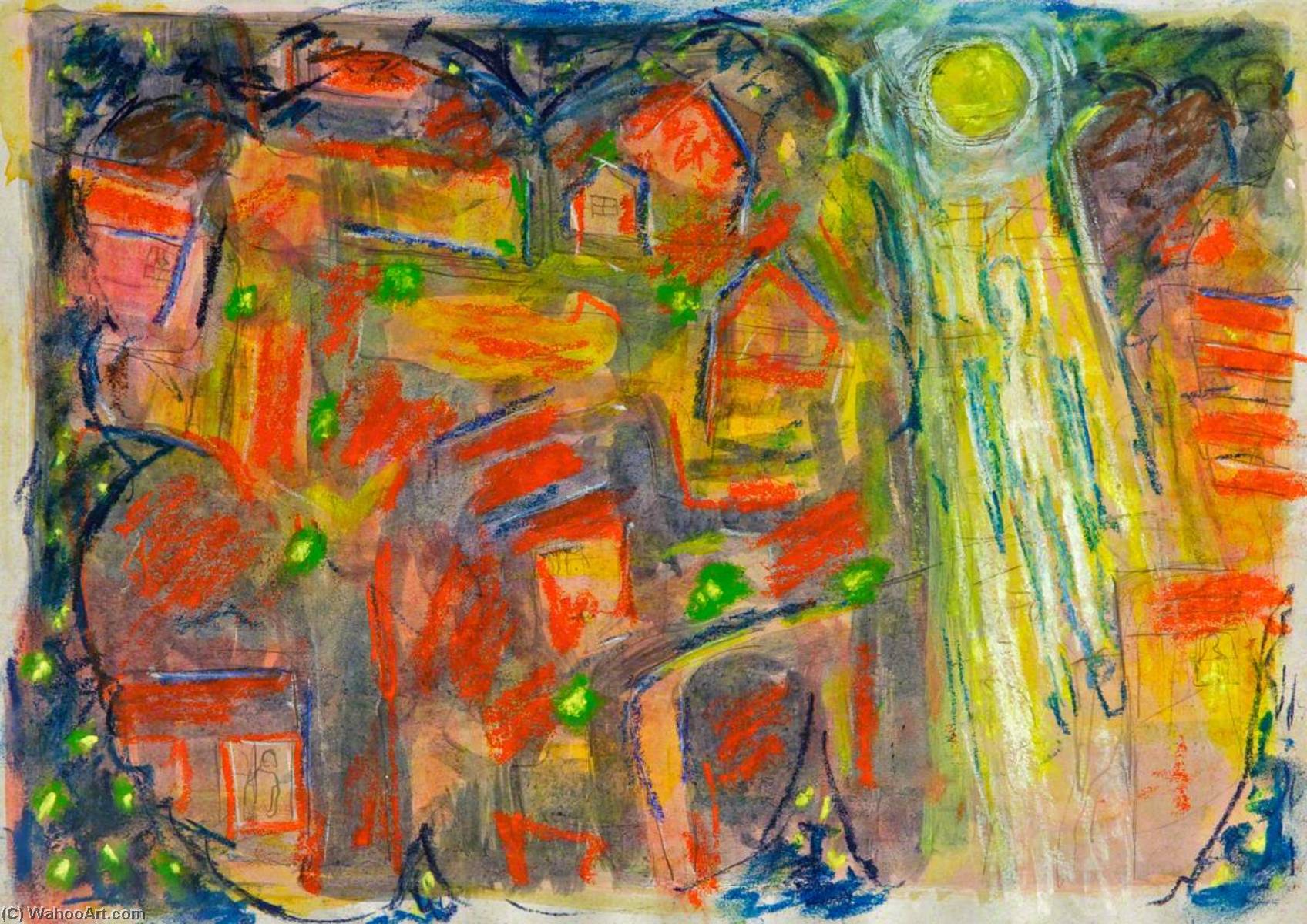 WikiOO.org - Encyclopedia of Fine Arts - Målning, konstverk Ernest Zobole - Night Painting