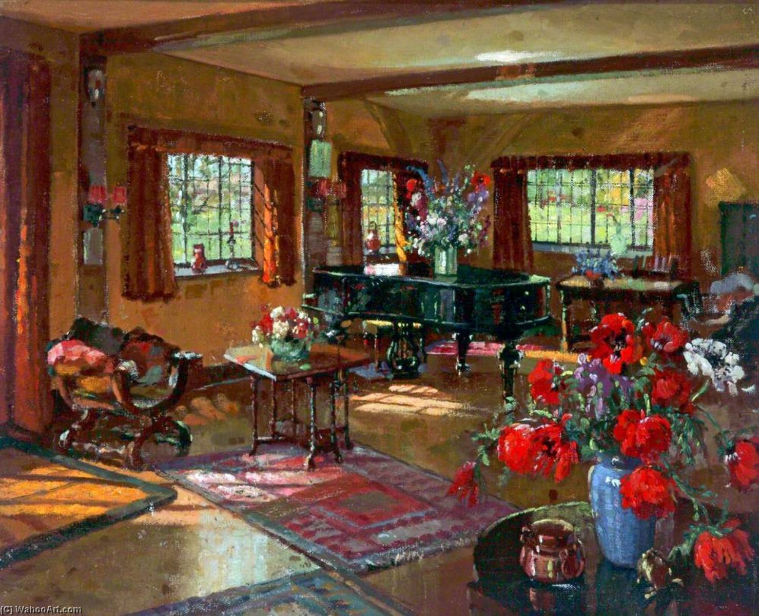 Wikioo.org - The Encyclopedia of Fine Arts - Painting, Artwork by Herbert Davis Richter - A Berkshire Village Interior