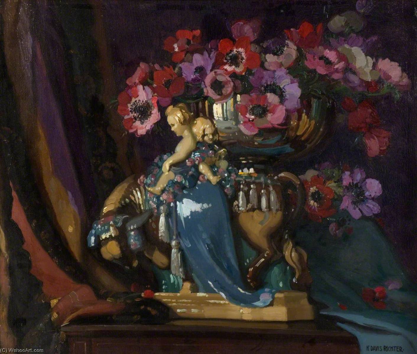 Wikioo.org - The Encyclopedia of Fine Arts - Painting, Artwork by Herbert Davis Richter - The Flower Show