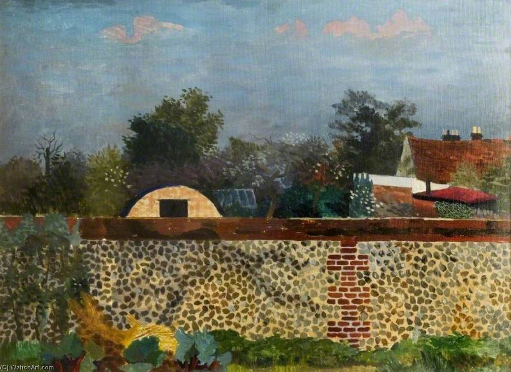 Wikioo.org - The Encyclopedia of Fine Arts - Painting, Artwork by Kenneth Rowntree - Summer Gardens, Bardfield