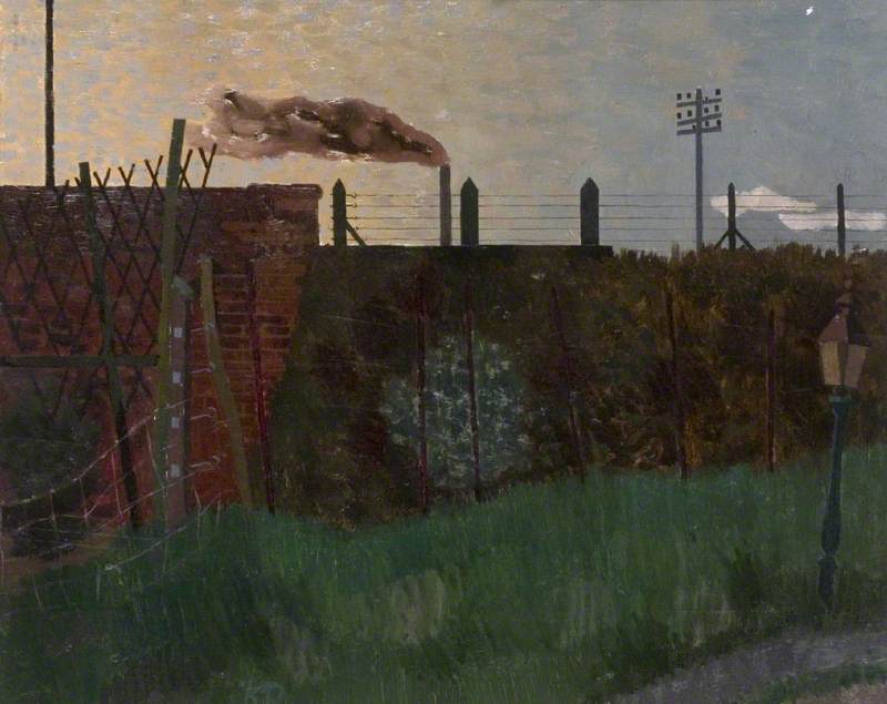 Wikioo.org - The Encyclopedia of Fine Arts - Painting, Artwork by Kenneth Rowntree - Dunmow Station, Dusk