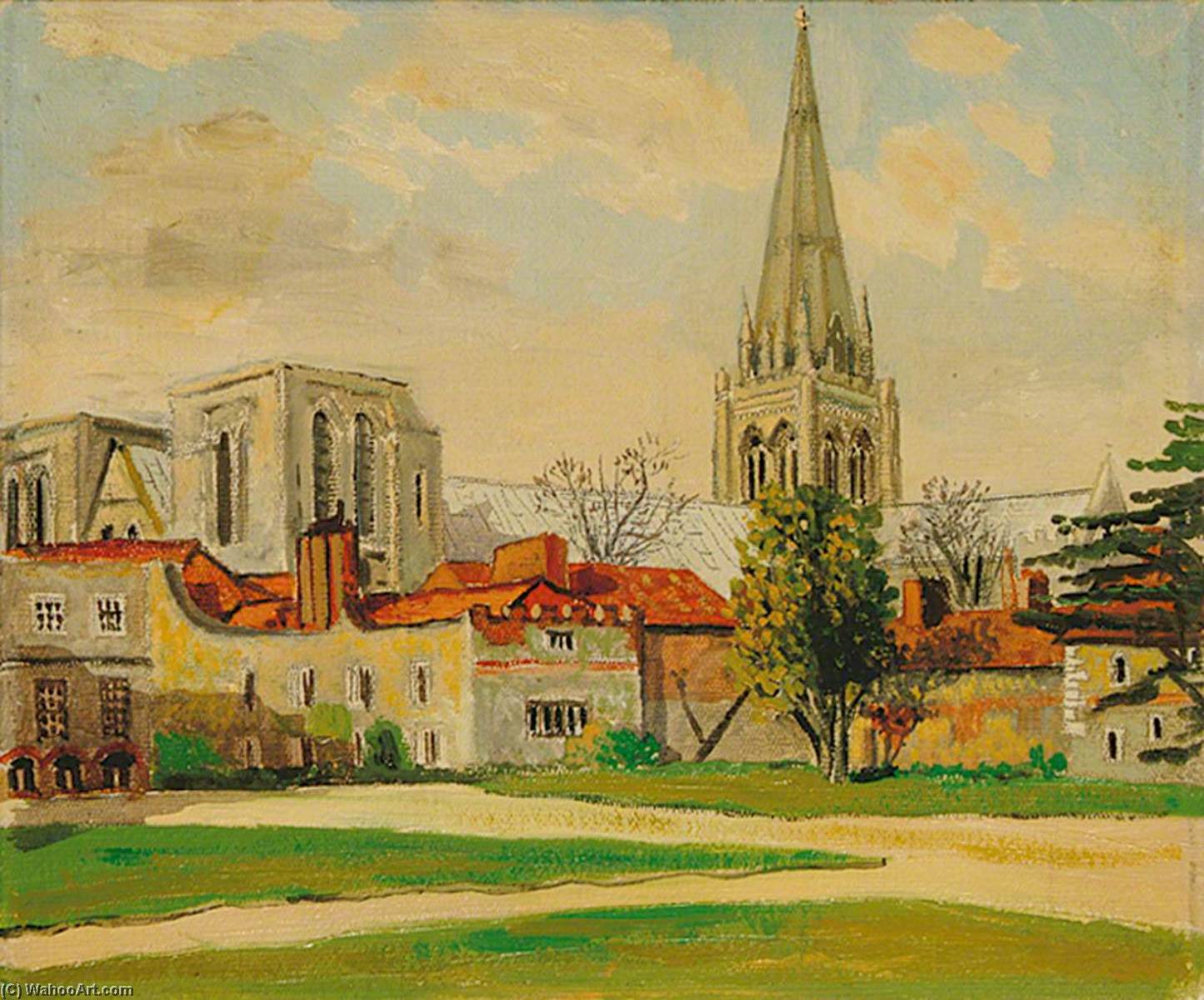 Wikioo.org - The Encyclopedia of Fine Arts - Painting, Artwork by Eric Trayler Cook - Chichester Close, West Sussex, 1950