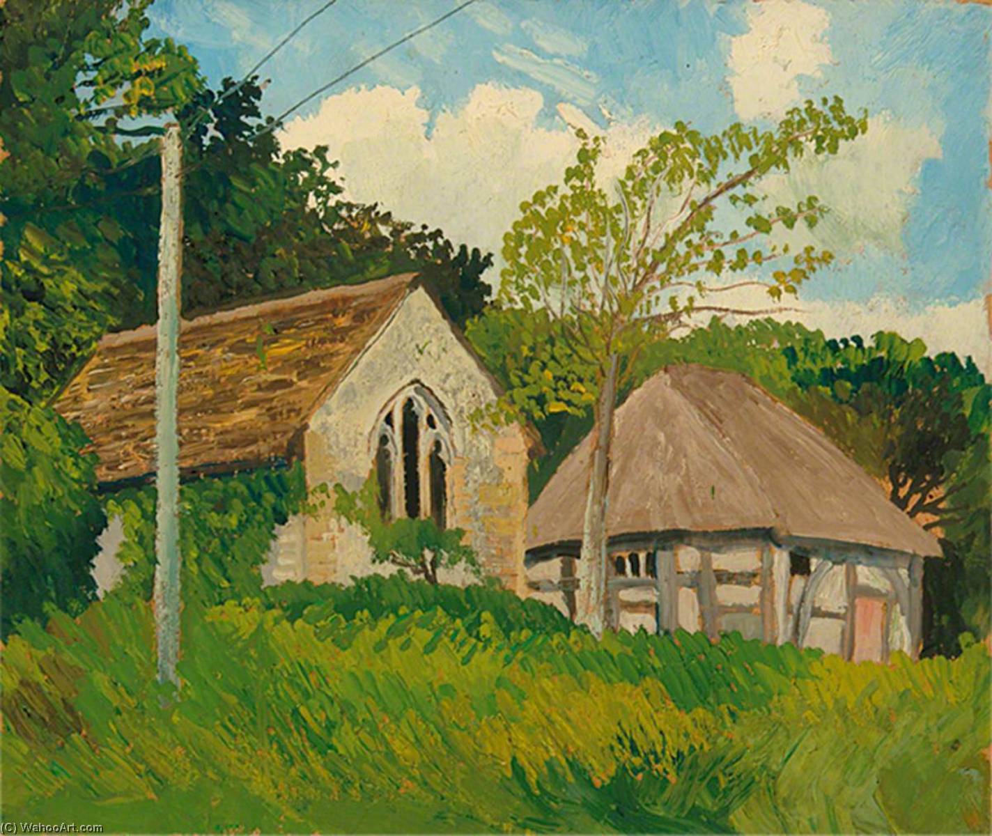 Wikioo.org - The Encyclopedia of Fine Arts - Painting, Artwork by Eric Trayler Cook - The Medieval Chapel at Bailiff's Court near Clymping, Sussex, 1279