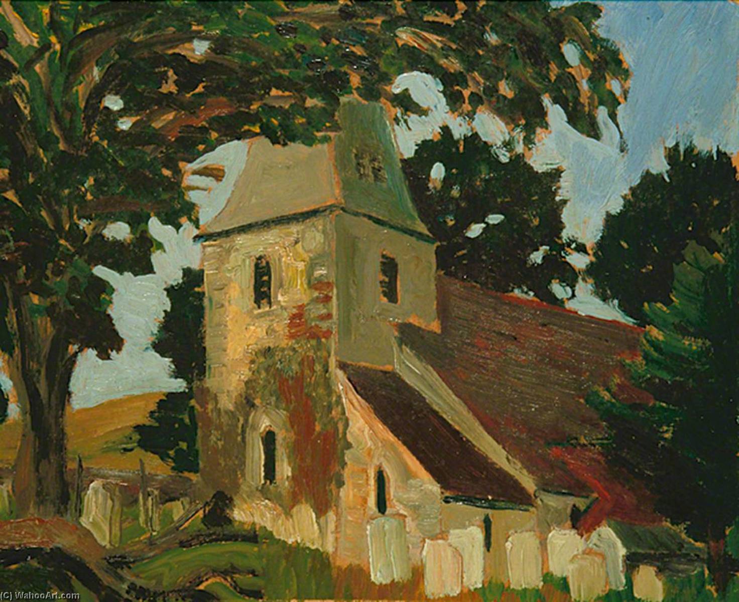 Wikioo.org - The Encyclopedia of Fine Arts - Painting, Artwork by Eric Trayler Cook - Rodmell Church, East Sussex