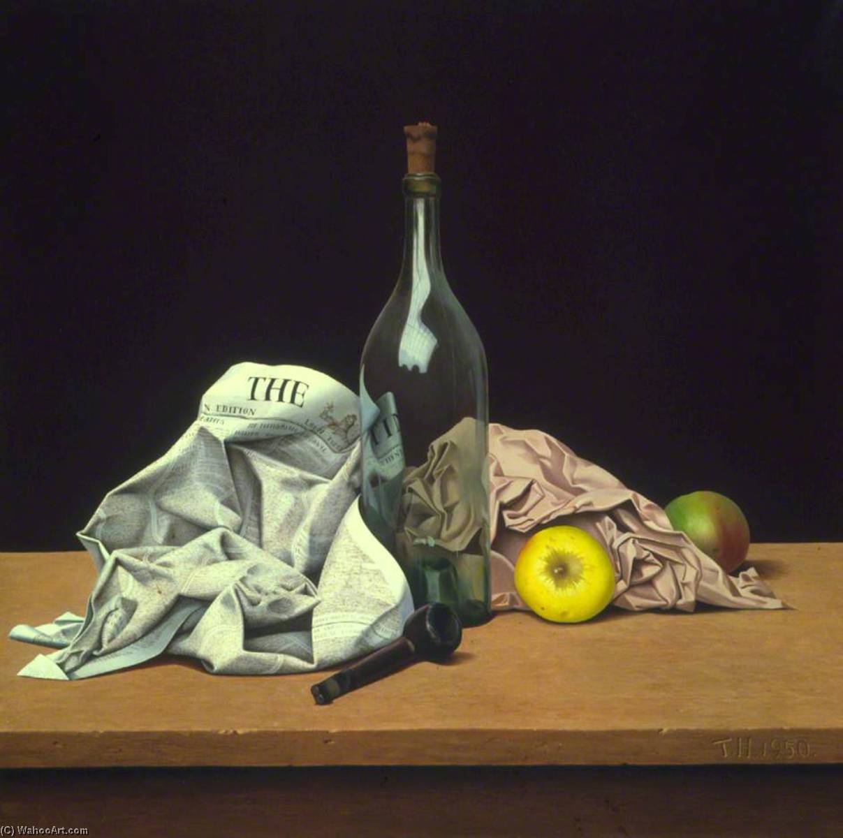 Wikioo.org - The Encyclopedia of Fine Arts - Painting, Artwork by Tristram Paul Hillier - The Green Bottle