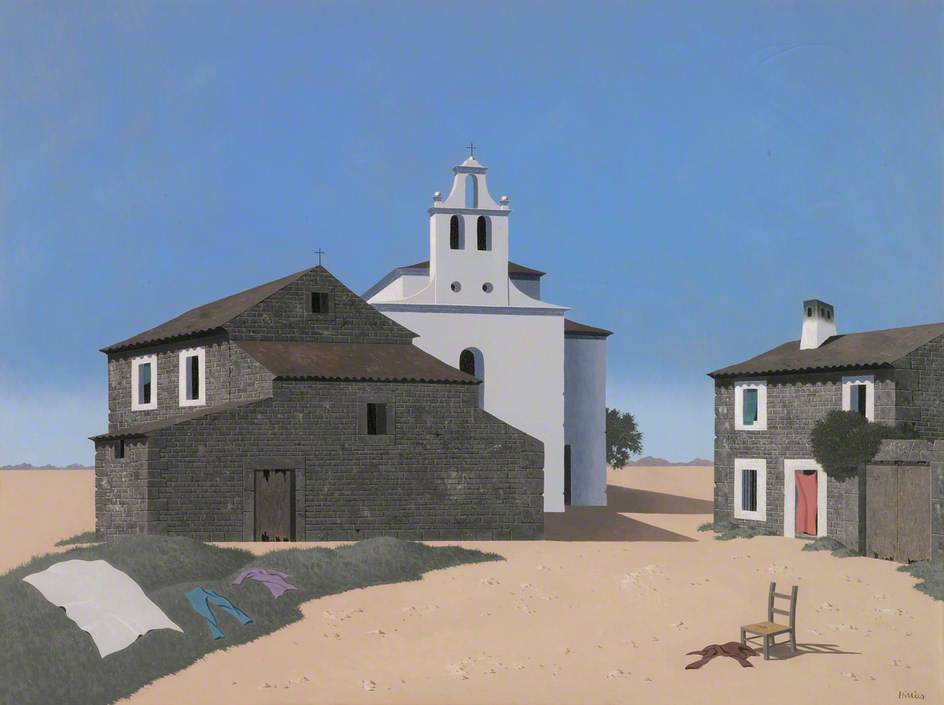 Wikioo.org - The Encyclopedia of Fine Arts - Painting, Artwork by Tristram Paul Hillier - Landscape with Buildings