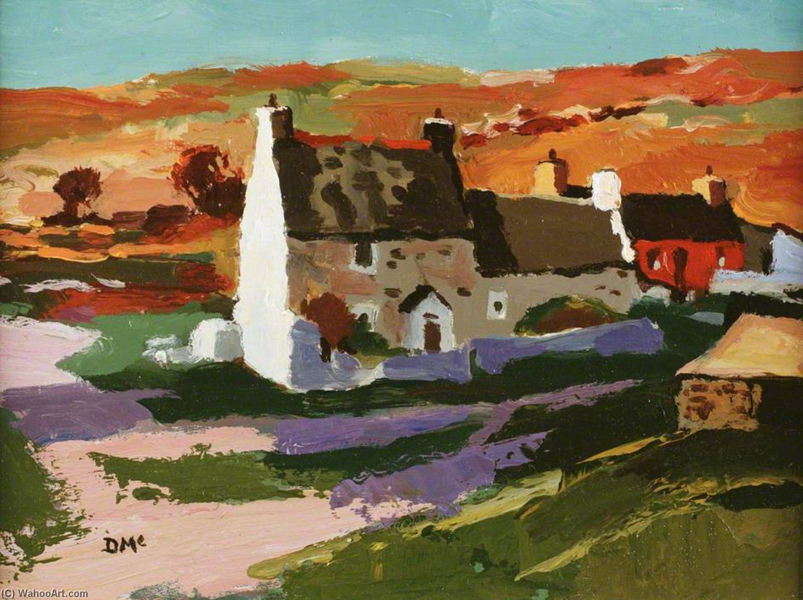 Wikioo.org - The Encyclopedia of Fine Arts - Painting, Artwork by Donald Mcintyre - Sunlight on Hill, Abereiddy